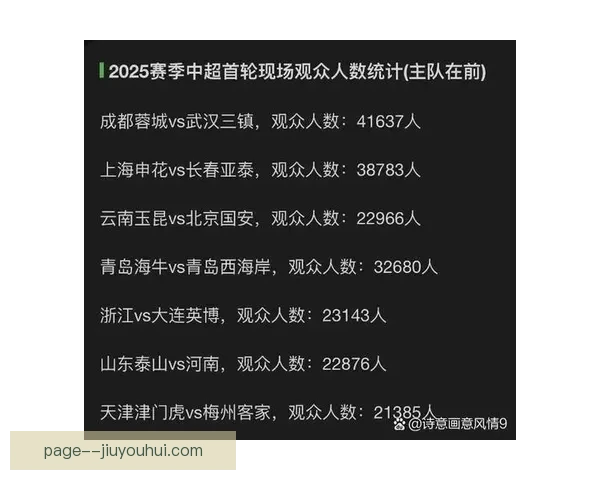 中超新赛季揭幕战创五年新高 上座率创新高引发球迷热议